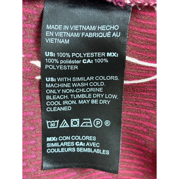 Chico’s Travelers Size 12/14P Open Front Asian Inspired Kimono Red Floral - Picture 7 of 9